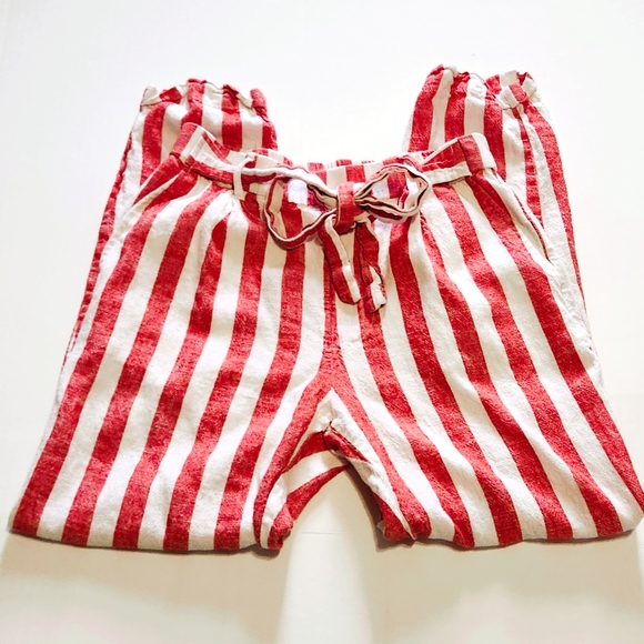 Love Tree, Athleiser, Red Striped, Tie Waist, Trending - Picture 4 of 5